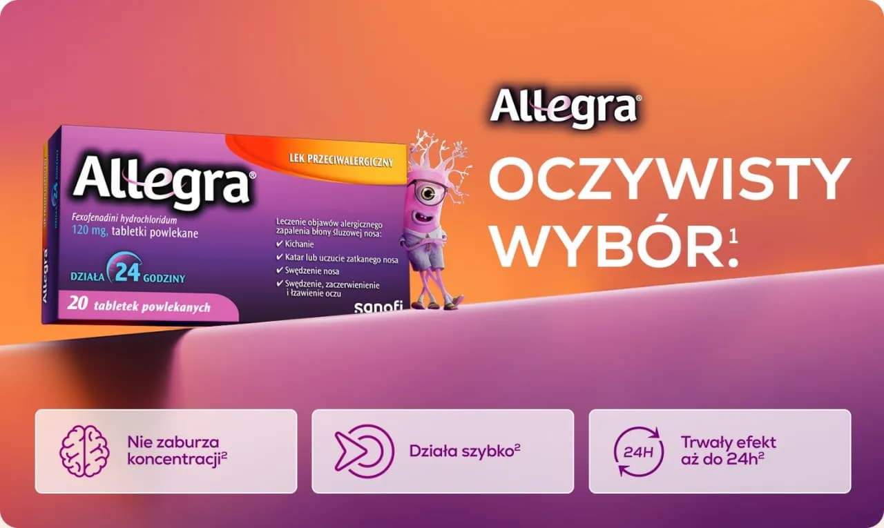 Ile kosztuje Allegra lek na alergie? Sprawdź najlepsze ceny online Ile kosztuje Allegra lek na alergie? Sprawdź najlepsze ceny online
